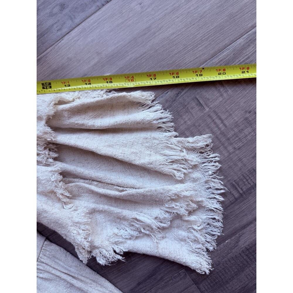 Pink Blush Maternity Linen Bell Sleeve Babydoll Dress Size Medium Crochet Boho - Picture 8 of 12